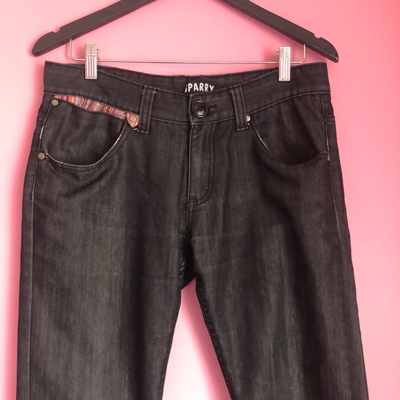 🔹2/$30🔹 Black Jeans with Patterned Accents - Picture 4 of 10